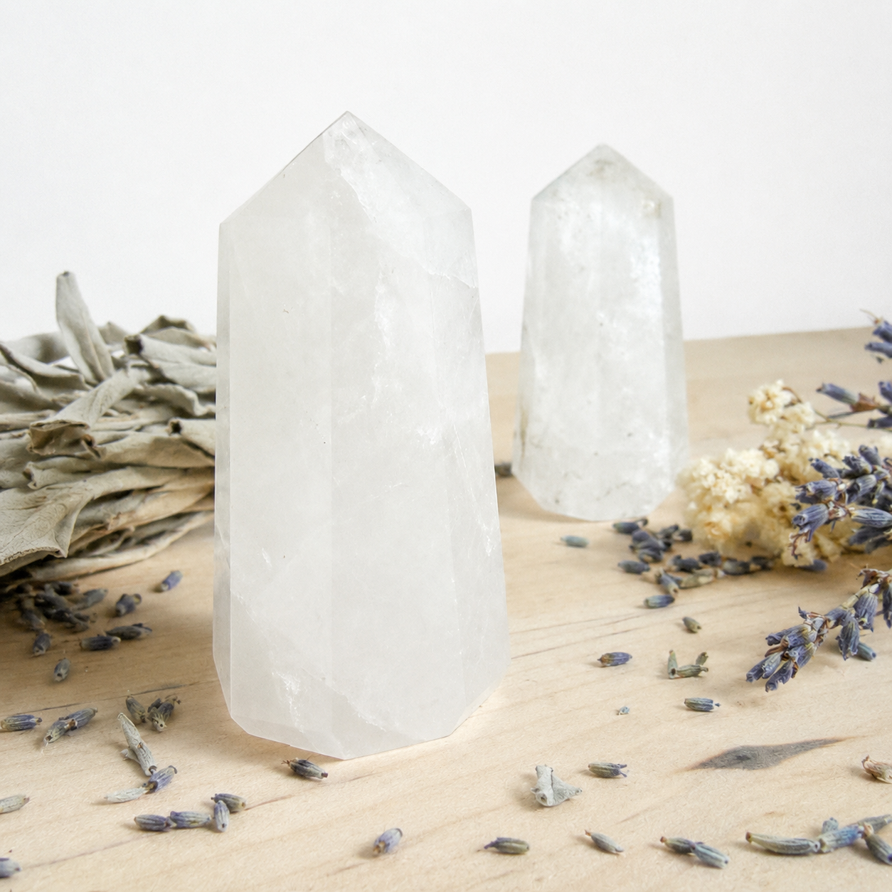 Clear Quartz Obelisk Tower