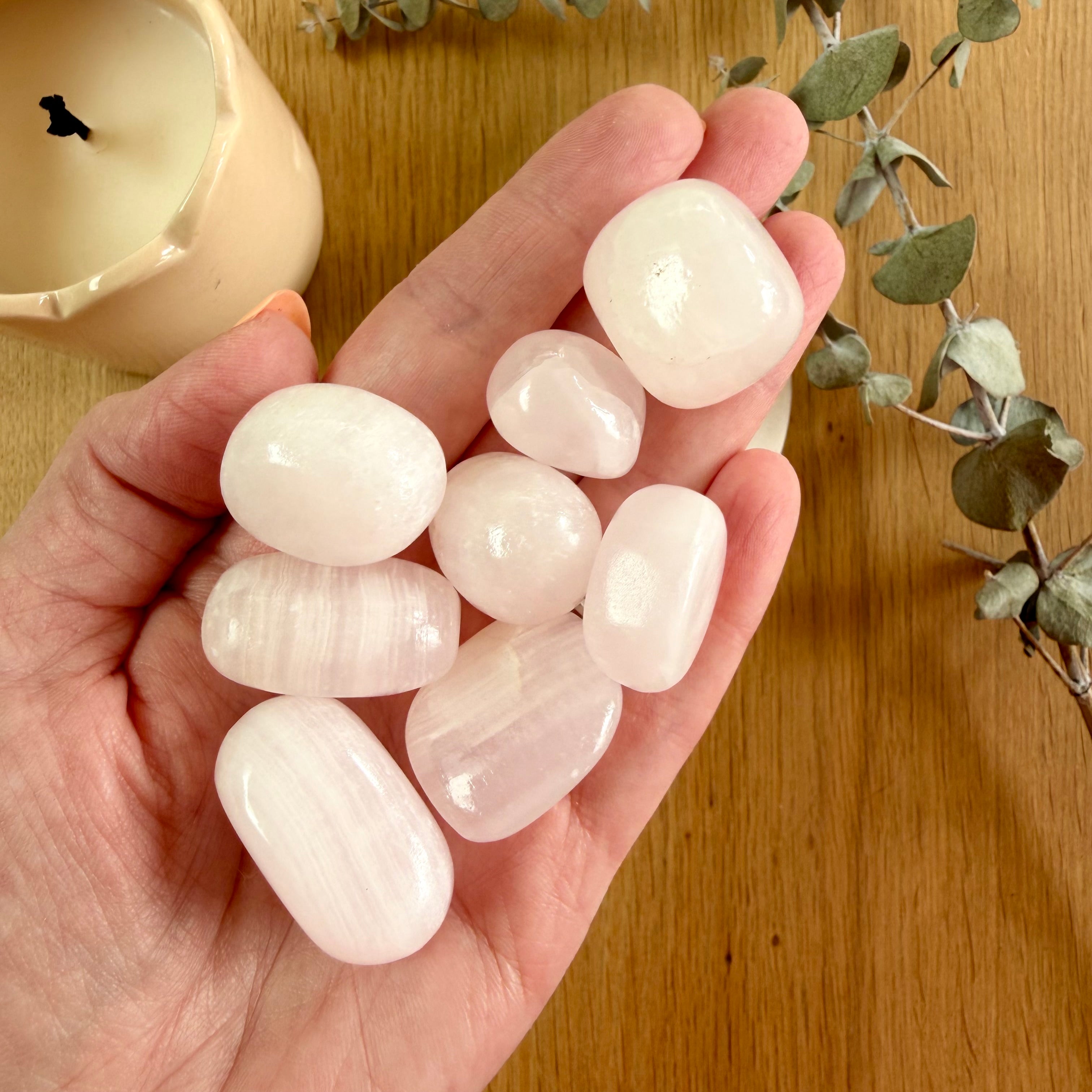 Pink Mangano Calcite Tumble Stone (High Grade)