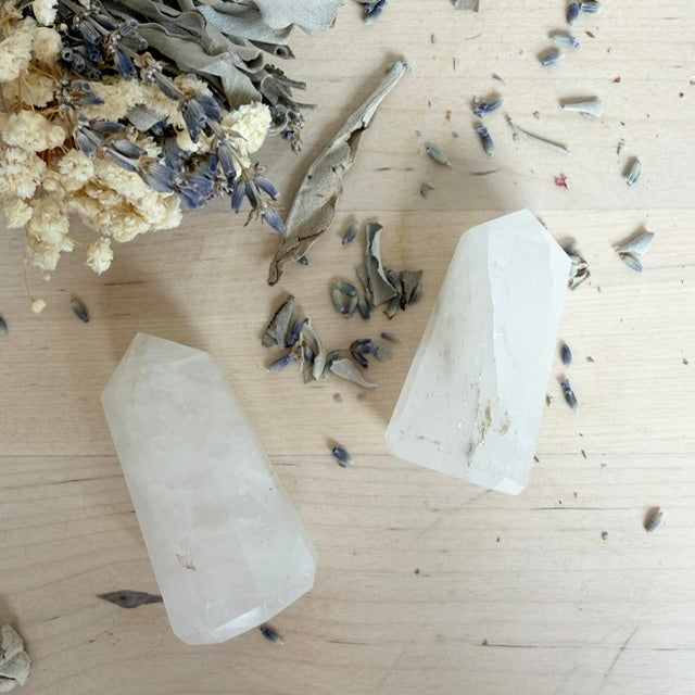 Clear Quartz Obelisk Tower