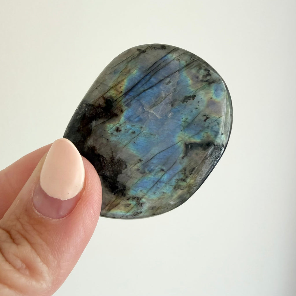 Labradorite Flat Palm Stone