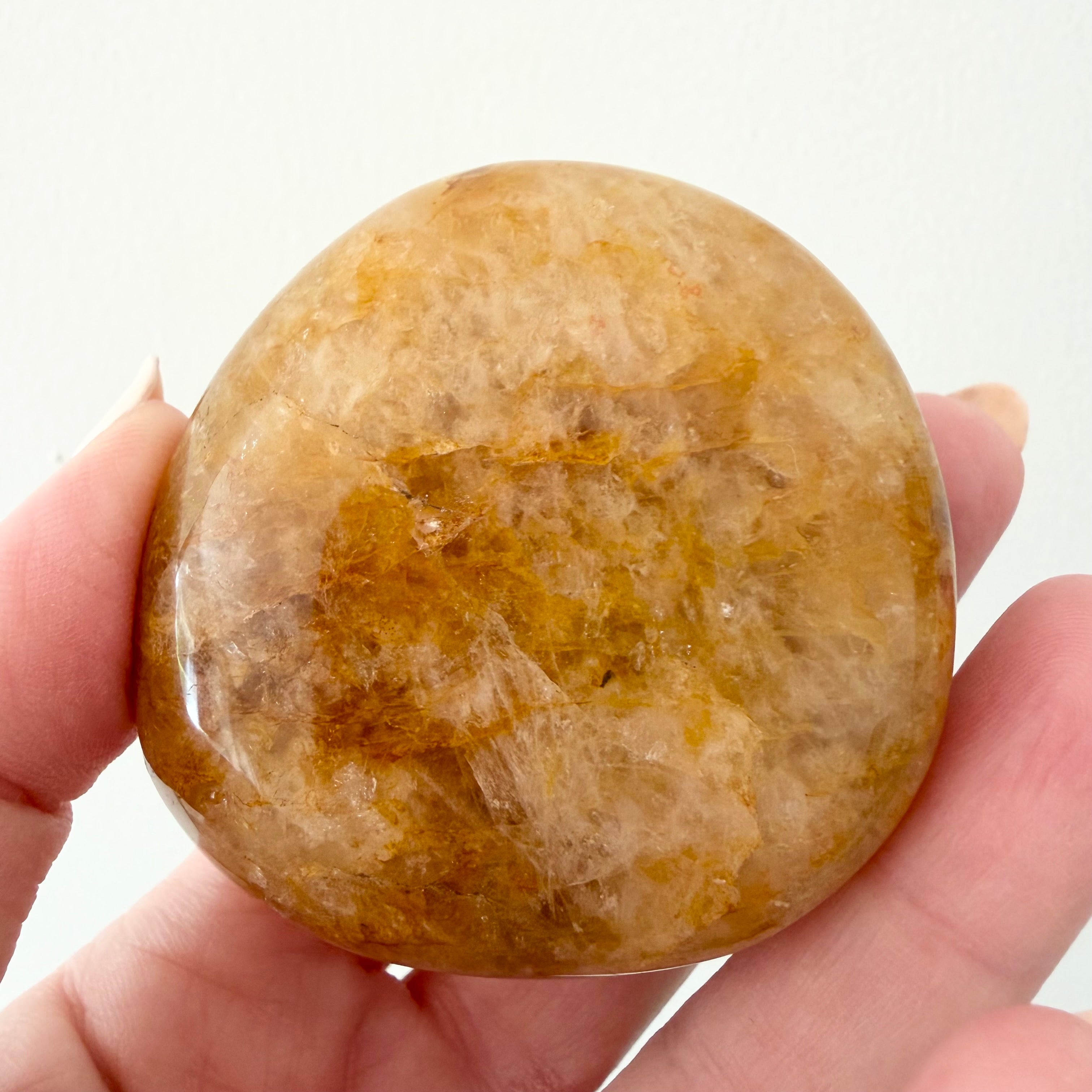 Golden Healer Quartz XL Palm Tumble Stone