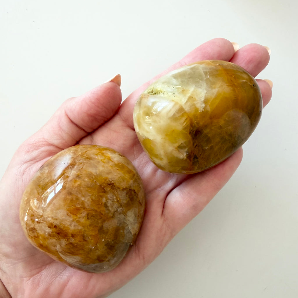 Golden Healer Quartz XL Palm Tumble Stone