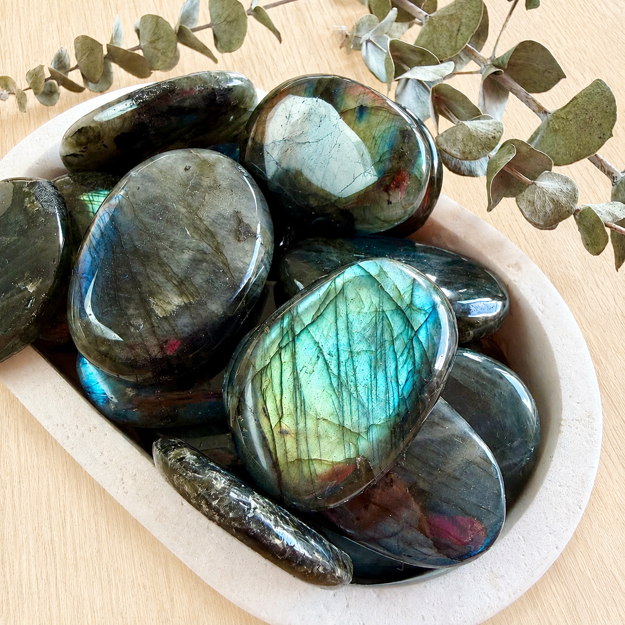 Labradorite Flat Palm Stone