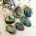 Labradorite Flat Palm Stone