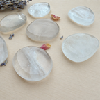 Clear Quartz Flat Palm Stone